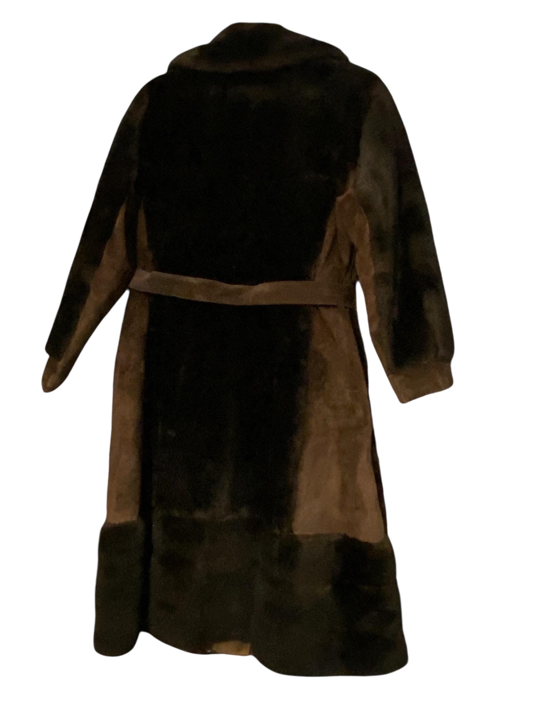 Leslie Laurence Vintage 70s Panelled Faux Fur Faux Suede Leather