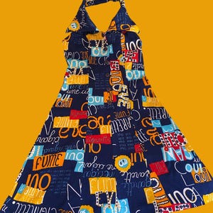 cigarette print dress Vintage Cigarette Print Dress