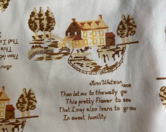 Unusual novelty print vintage 70s dress Spinney Ann Watson 1808 10 12