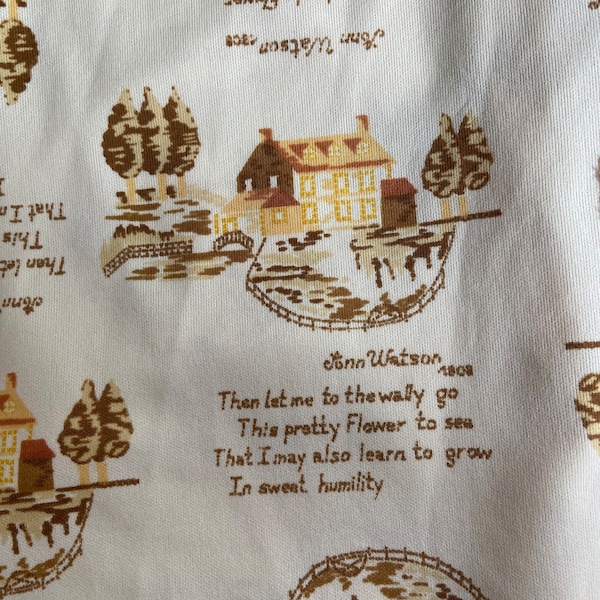 Unusual novelty print vintage 70s dress Spinney Ann Watson 1808 10 12