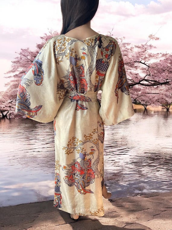 knee length dresses for ladies Marble Swirl Kimono Maxi Dress with Slits – Boho Resort Style