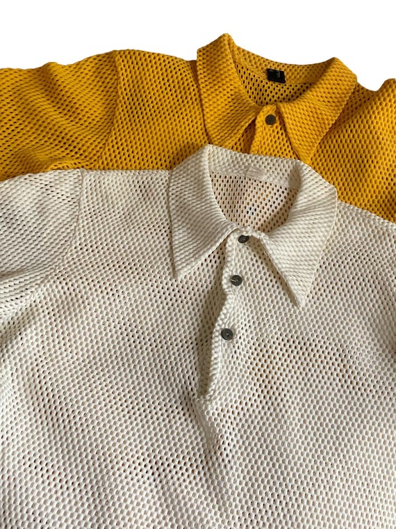 2 X Vintage Mesh Fishnet Vintage 70s Shirts Tops 14 16 - Etsy