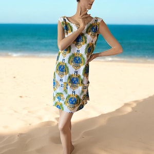 womens towelling beach dress Hooded Towel Dress in Black or White