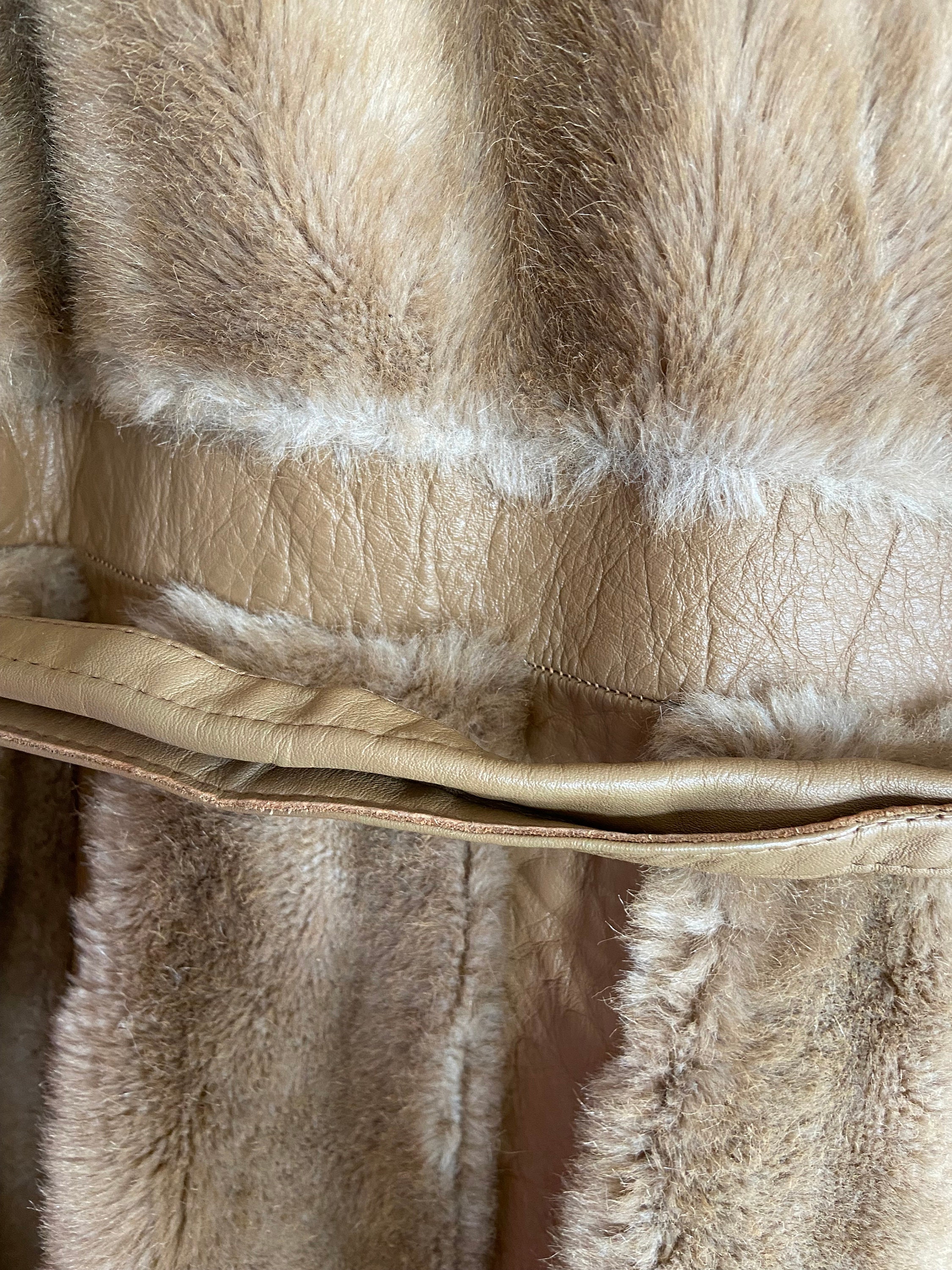 Vintage Tissavel Faux Fur & Leather Panelled Coat 10 12 - Etsy