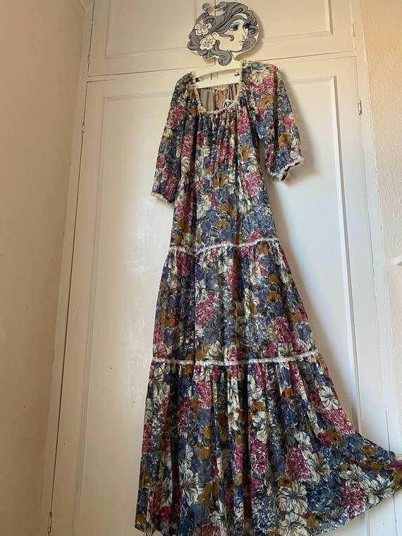 ローラ・フィリップスのカティ、ヴィンテージ 70 年代マキシドレス 12  