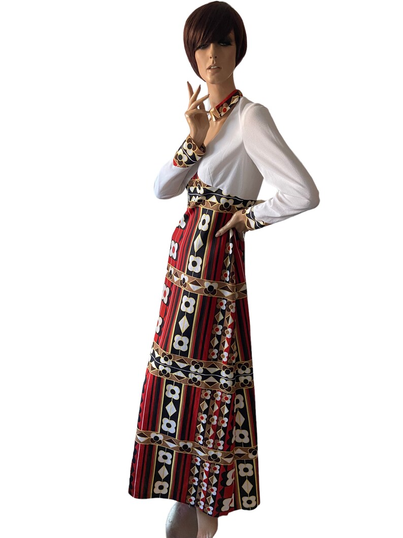 Amazing Daisy Print Vintage 70s Maxi Dress 12 14 - Etsy UK