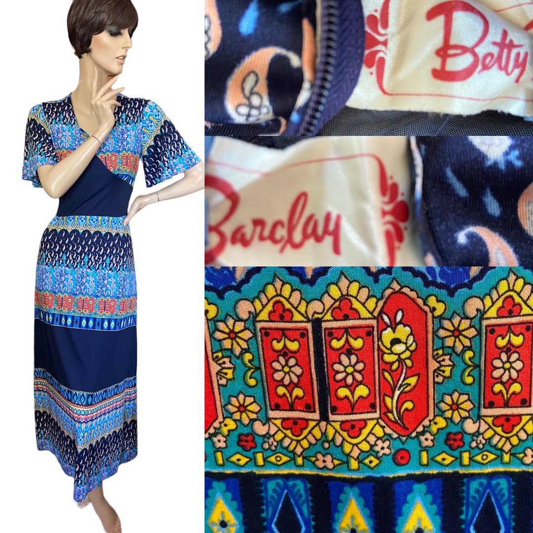 Vintage 70s Betty Barclay Flower Dress main image 1
