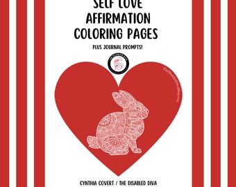 Self Love Affirmation Coloring Pages and Journal Prompts