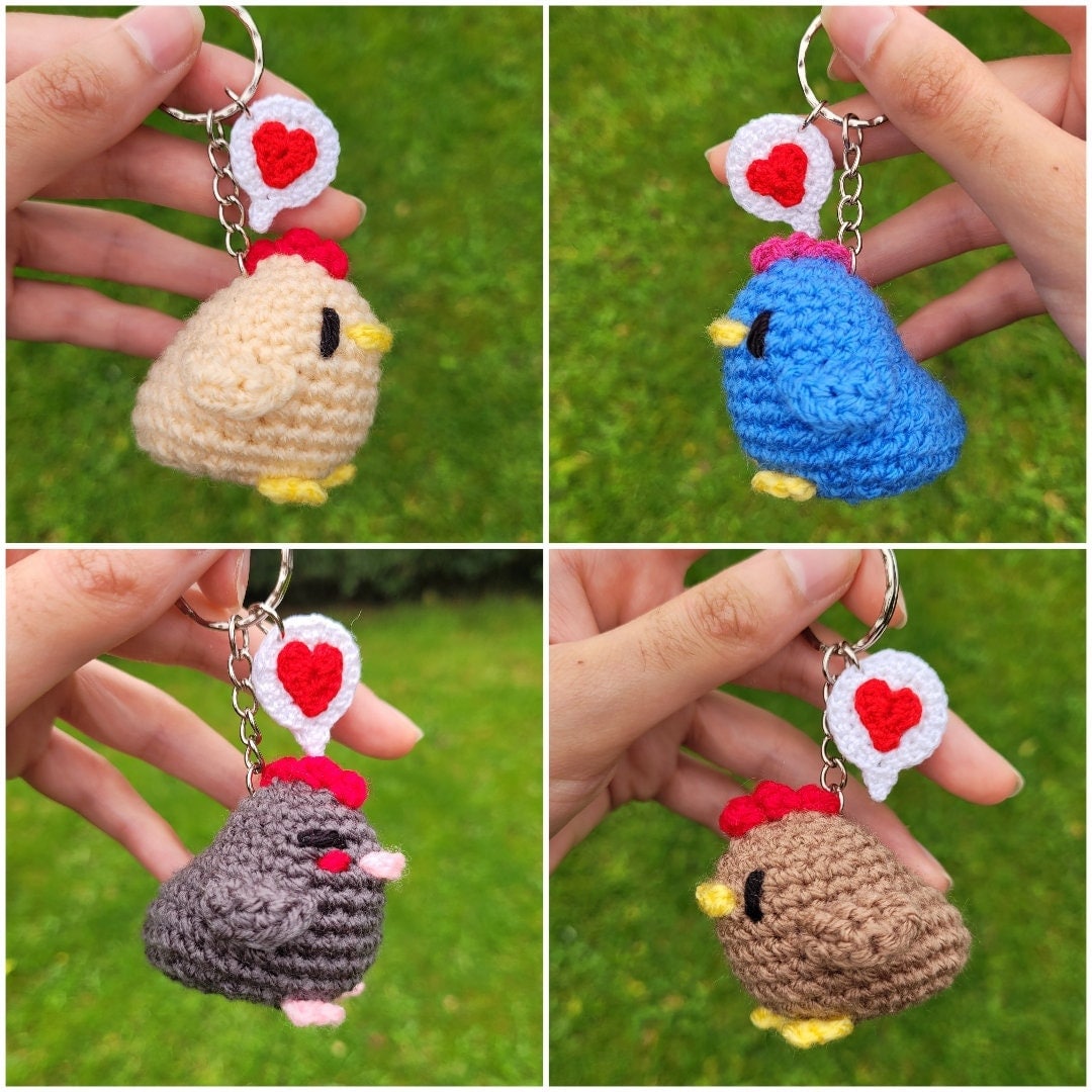 Thanksgiving Turkey Chicken Keychain - Cute Enamel Purse Charm Keyring For Women, Girls, Gift (Arctic)