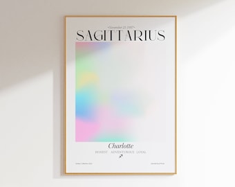 Sagittarius Gift, Sagittarius Wall Art, Sagittarius Zodiac Poster, Sagittarius Decor, Zodiac Wall Art, Astrology Poster, Custom Zodiac Print