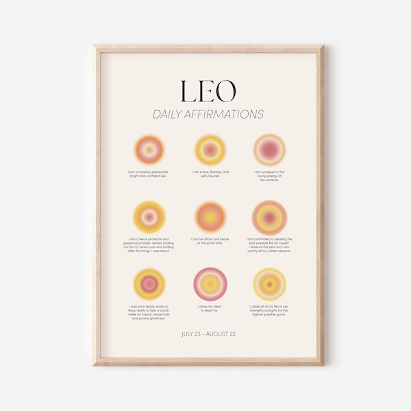 Leo Zodiac Print, Leo Zodiac Art Print, Leo Zodiac Gifts, Zodiac Wall Art Printable, Leo Zodiac Sign Art, Printable Wall Art