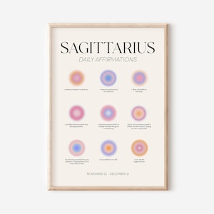 Boogschutter Wall Art Poster, Boogschutter Zodiac Geschenken, Boogschutter Wall Art Zodiac Poster Print Geschenken voor haar, Boogschutter Poster