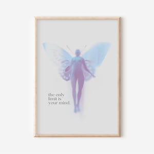 Spiritual Affirmation Art Print, Gradient Wall Art, Trendy Wall Art Print, Manifest Wall Art, 70s Spiritual Art Print, Printable Wall Art