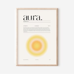 Aura Poster Print, Gradient Aura Print, Trendy Wall Art, Spiritual Gradient Wall Art, Aura Art Print, Manifestation Poster, Spiritual Decor