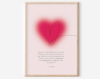 SELF LOVE Poster Printable Wall Art, Self Care Wall Art Poster, Self Love Art Printable, Self Love Art, Self Love Club, I am Enough