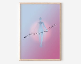 Spiritual Gradient Wall Art Printable, Spiritual Art Print, Gradient Art, Aura Poster, INSTANT DIGITAL DOWNLOAD
