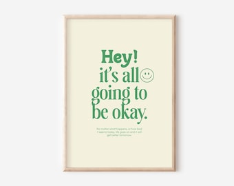 70s Groovy Quote Print, College Dorm Decor (Digital Download)