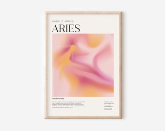 Aries Wall Art Zodiac Poster Printable, Aries Art, Aries Gift, Aries Wall Art, Aries Gifts, Astrology Art, Aries Goddess Cosmic Art Print