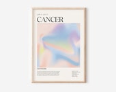 Cancer Zodiac Print, Cancer Zodiac Poster Print, Cancer Zodiac Gifts, Zodiac Wall Art Printable, Cancer Astrology, Zodiac Wall Art