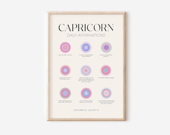 Capricorn Zodiac Affirmation Art Print (Digital Download)