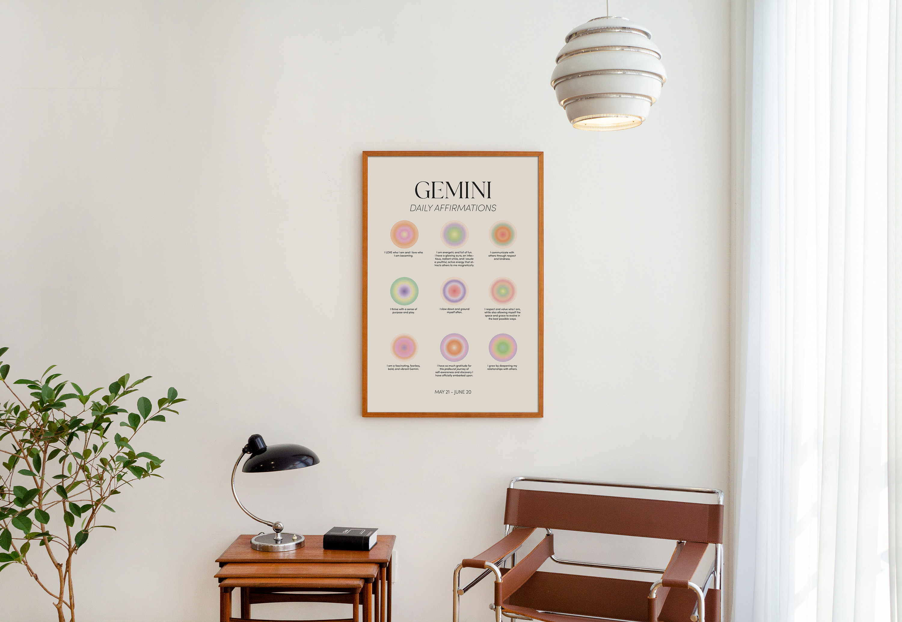 Gemini Zodiac Wall Art Print, Gemini Zodiac Art Printable Poster, Aura ...