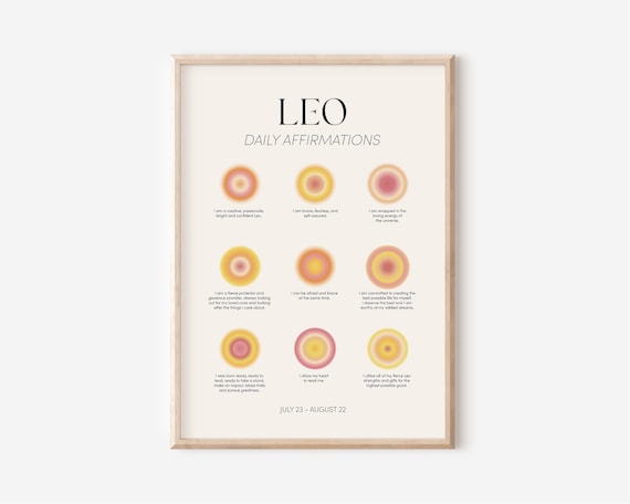 Leo Zodiac Print, Leo Zodiac Art Print, Leo Zodiac Gifts, Zodiac Wall Art Printable, Leo Zodiac Sign Art, Printable Wall Art