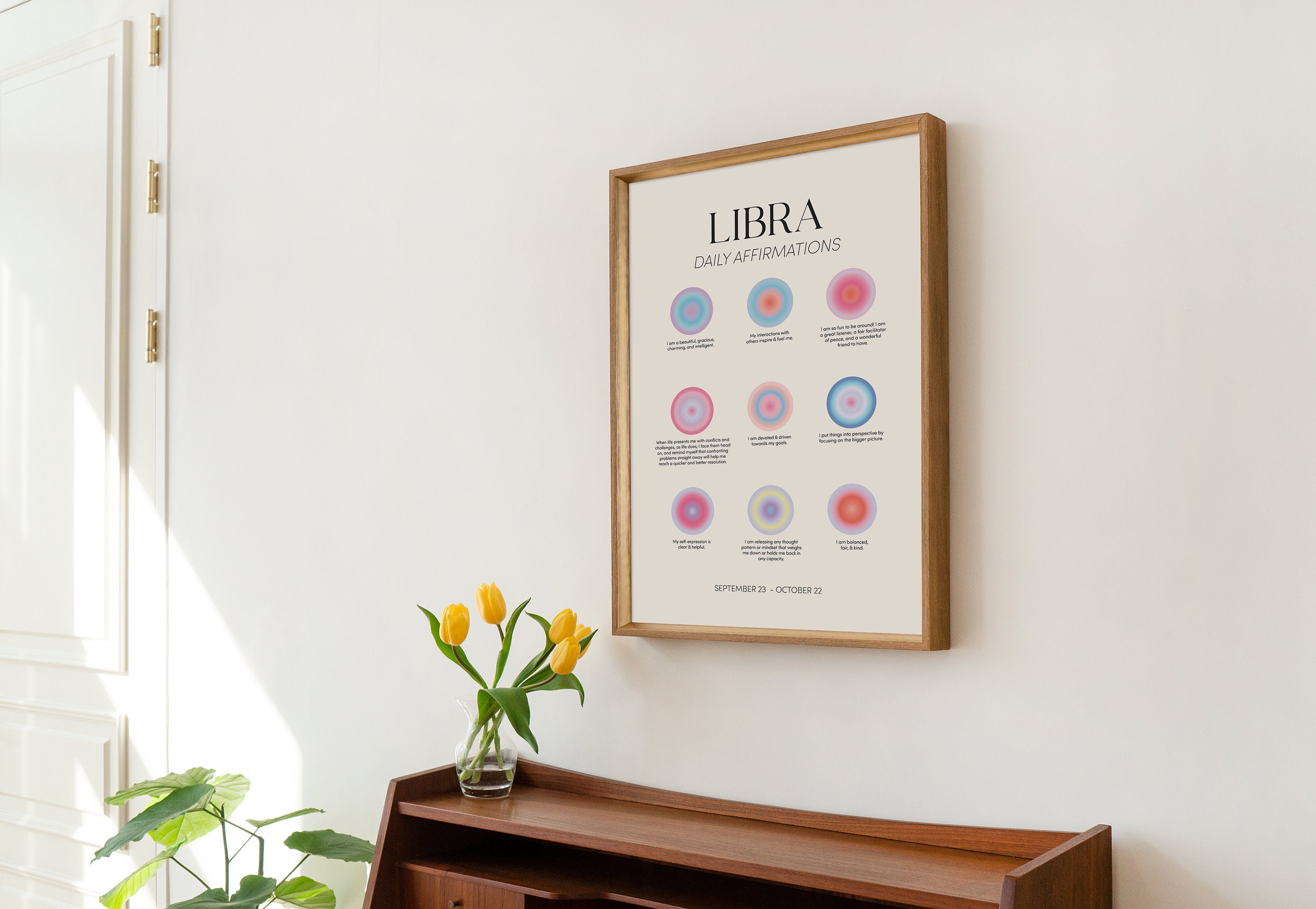 Discover Libra Wall Art, Libra Gifts, Libra Zodiac Affirmation Print, Libra Art Print Zodiac Posters