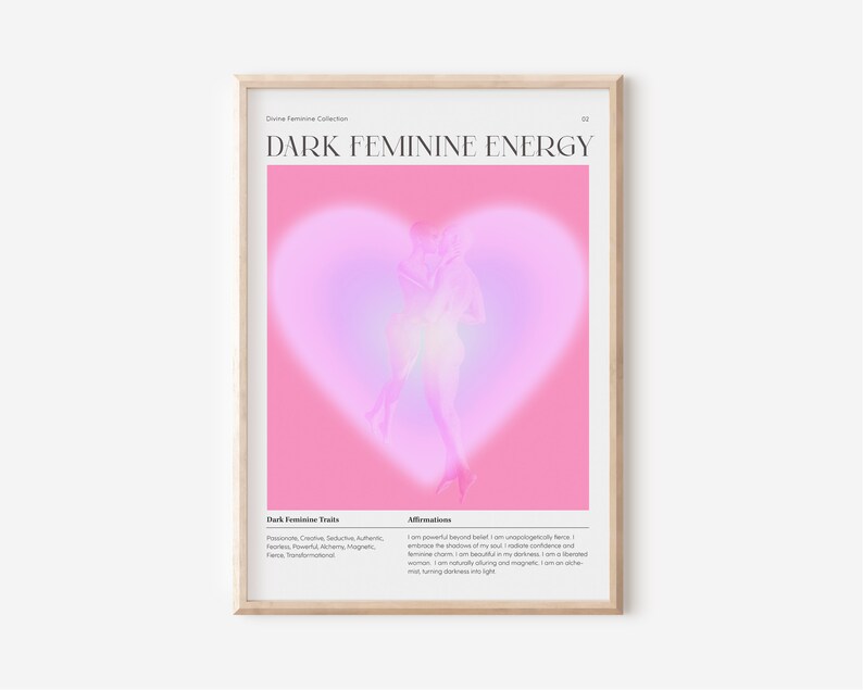 Divine Feminine Aura Print Set, Spiritual Gradient Wall Art (digital ...