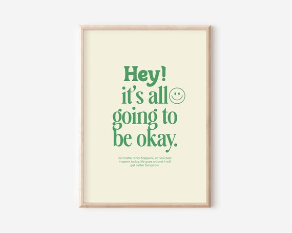 70s Groovy Quote Print, College Dorm Decor (Digital Download)