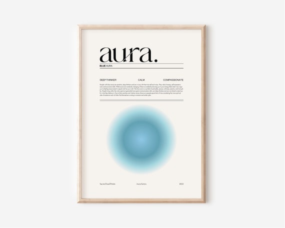 Gradient Aura Art Print, Trendy Spiritual Wall Decor (Digital Download)