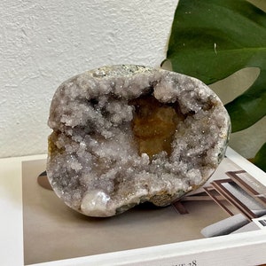 Shimmering Purple Pink Amethyst Druzy Quartz Geode