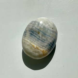 Rare Blue Scheelite Small Palm Rainbow Bandings