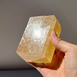 Honey Calcite Rainbows Sheen Large Block Freeform