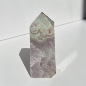 Lilac Light Amethyst Quartz Filled PA FA Rainbow Bandings Obelisk