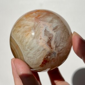Rainbow Quartzy Filled Carnelian Amazing Bandings Sphere