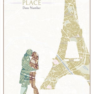 CUSTOM Silhouette CITY Karte Poster, Erstellen Sie Ihre eigene personalisierte Karte, Valentinstagsgeschenk für sie / ihn Digitaldruck