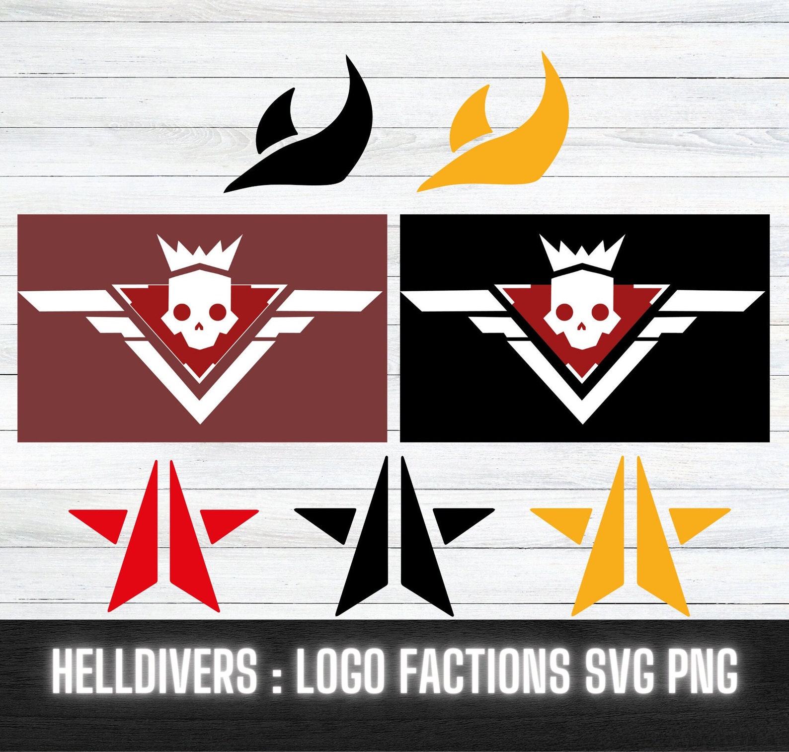 Helldiver 2 Faction Logos SVG PNG Etsy