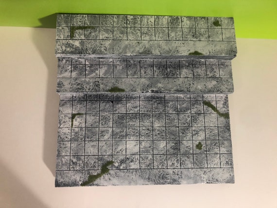 1 12 Scale Moss White Gray Stone Steps Riser Diorama Base Detolf