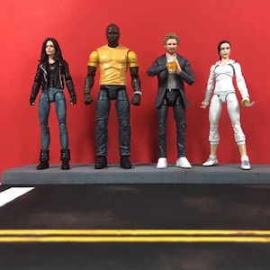1:12 Scale Street Sidewalk Pavement Dio Base Detolf Action Figure Photography