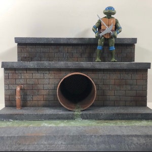 1:12 Scale Dirty Sewer Riser Diorama Base Detolf Action Figure Photography TMNT