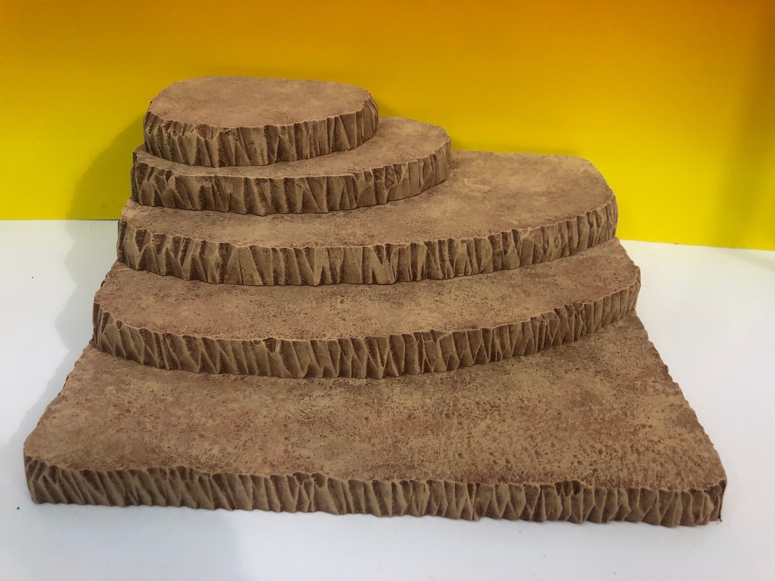 1:12 Scale Tiered Tan Stone Rock Riser Dio Base Detolf Action Figure ...