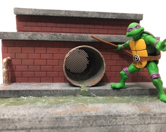 1:12 Scale Sewer Riser Diorama Base Detolf Action Figure Photography TMNT