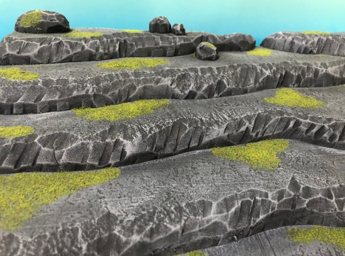1:12 Moss Stone Riser Diorama Base Detolf Action Figure Photography - Etsy