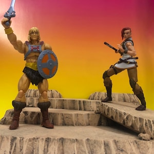 1:12 Scale Desert Rock Pile Riser Dio Base Detolf Action Figure Photography