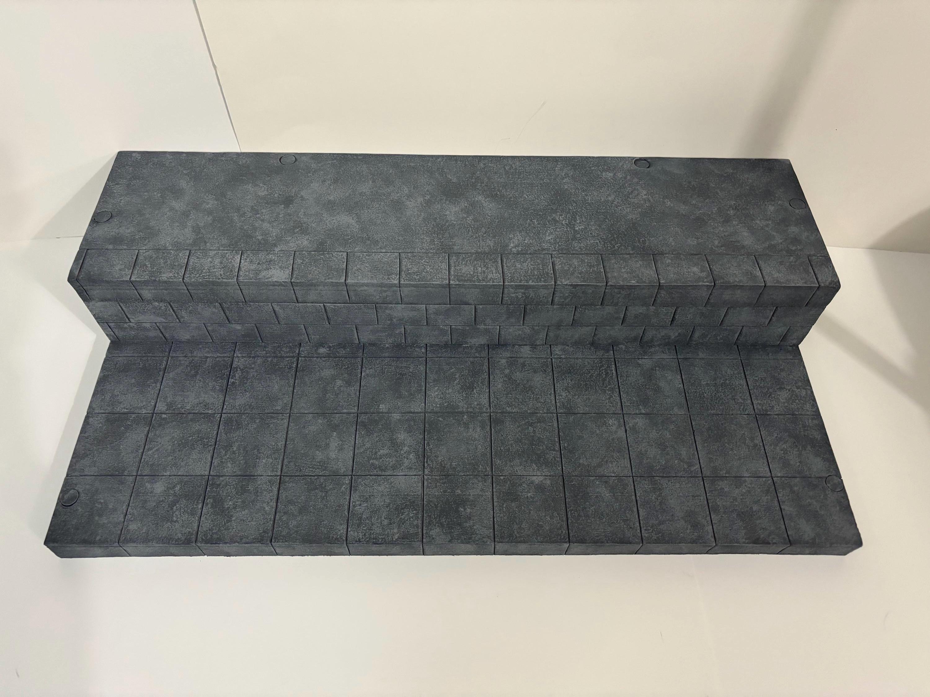 1:12 Scale Large Medieval Stone Wall Stairs Riser Diorama Detolf Action ...