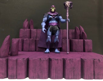 MOTU Snake Mountain Riser Diorama Basis Detolf Actionfigur Fotografie