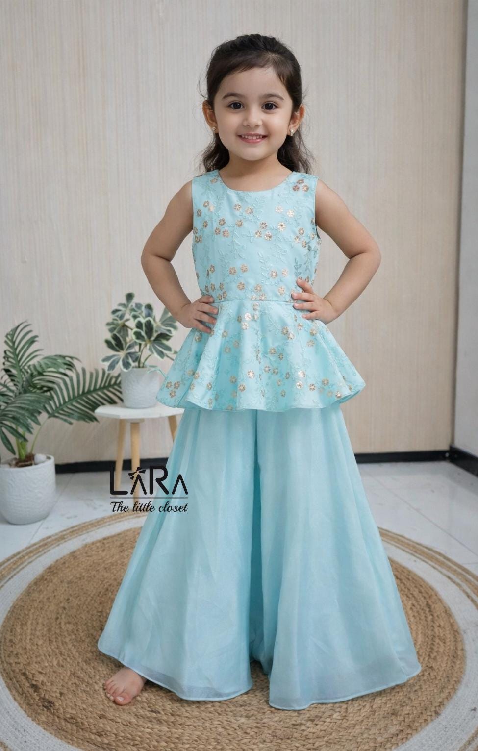 Sky Blue Asian Dress - Etsy UK