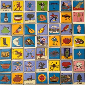 54 piezas de Azulejos de Talavera, Lotería de Cerámica Mexicana Hecha a Mano 4 X 4" pulgadas, alto relieve, Relieve elevado