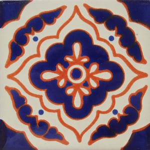 Mexican Ceramic 4x4 inch Hand Made Tile