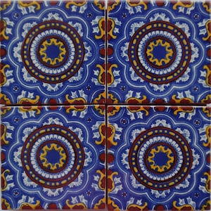 Mexican Ceramic 4x4 inch Hand Made Tile